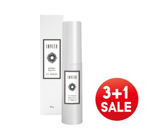 【3+1SALE】インヴィータ UVセラム 30g〈日焼け止め・日中美容液〉【SPF50+／PA++++】美容液成分85%　※3本+1本サービスセット