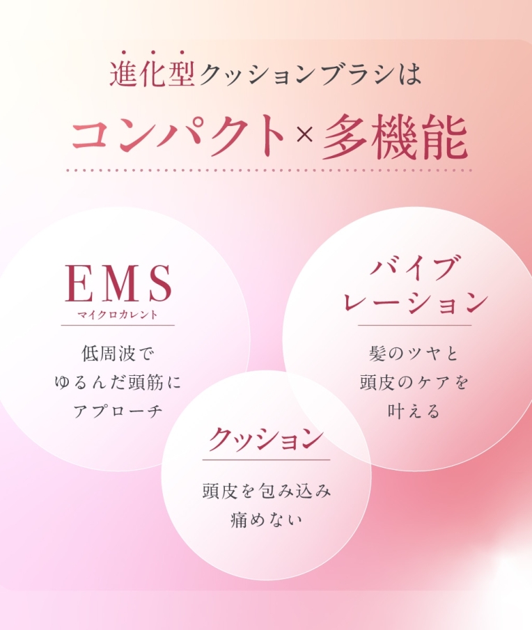 WAVEWAVE EMSブラシエアーミニ［ピンクゴールド／ゴールド／ホワイト］