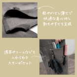 デニムエプロン グレー