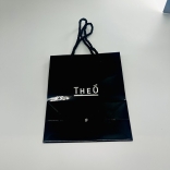 【数量限定】 THEO ジオ 手提げ紙袋 （黒・アクリル紐・幅180×マチ90×高さ215ｍｍ） 10枚入り